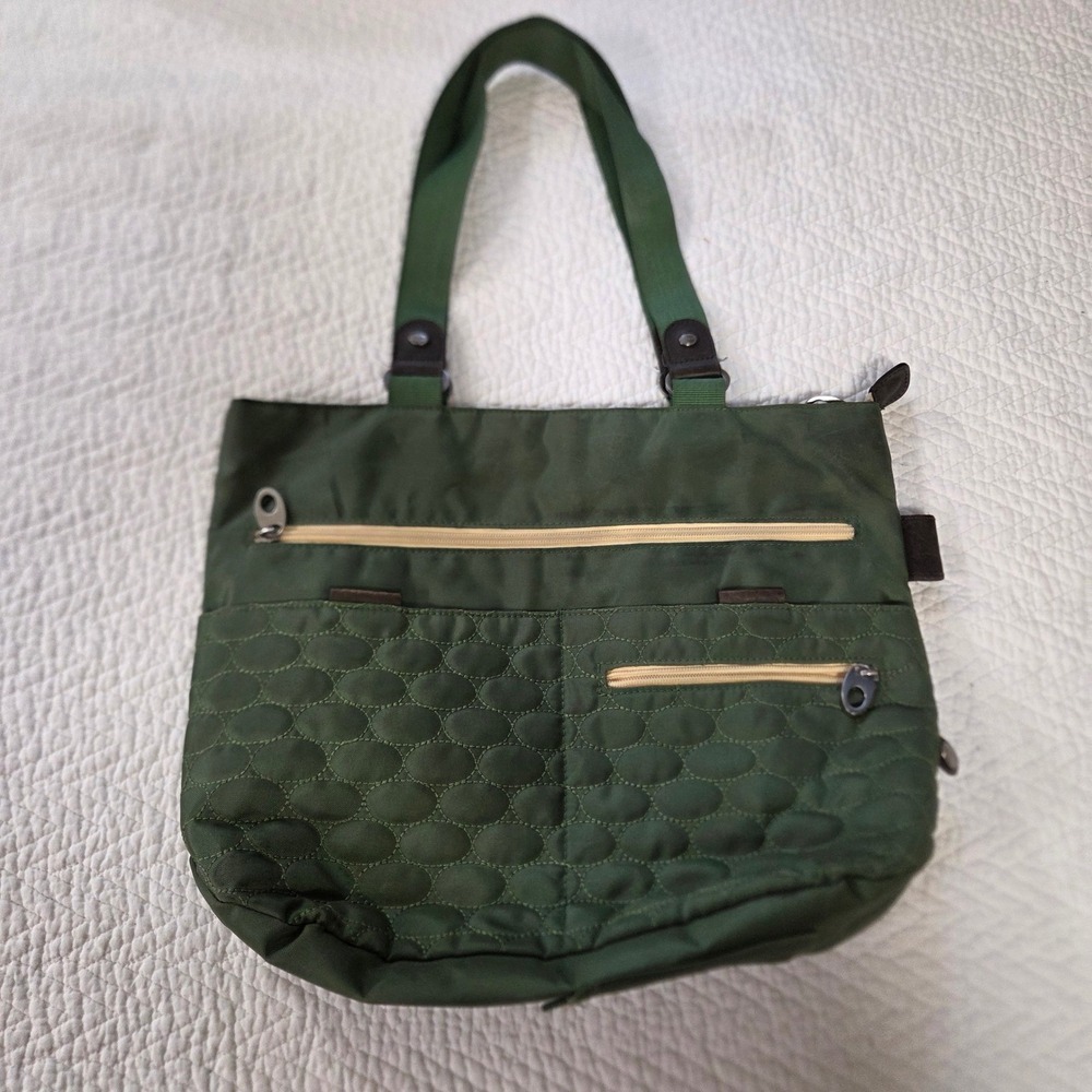 Mosey Baggallini Recycled PET Green Quilted Multi Tote Shoulder Bag